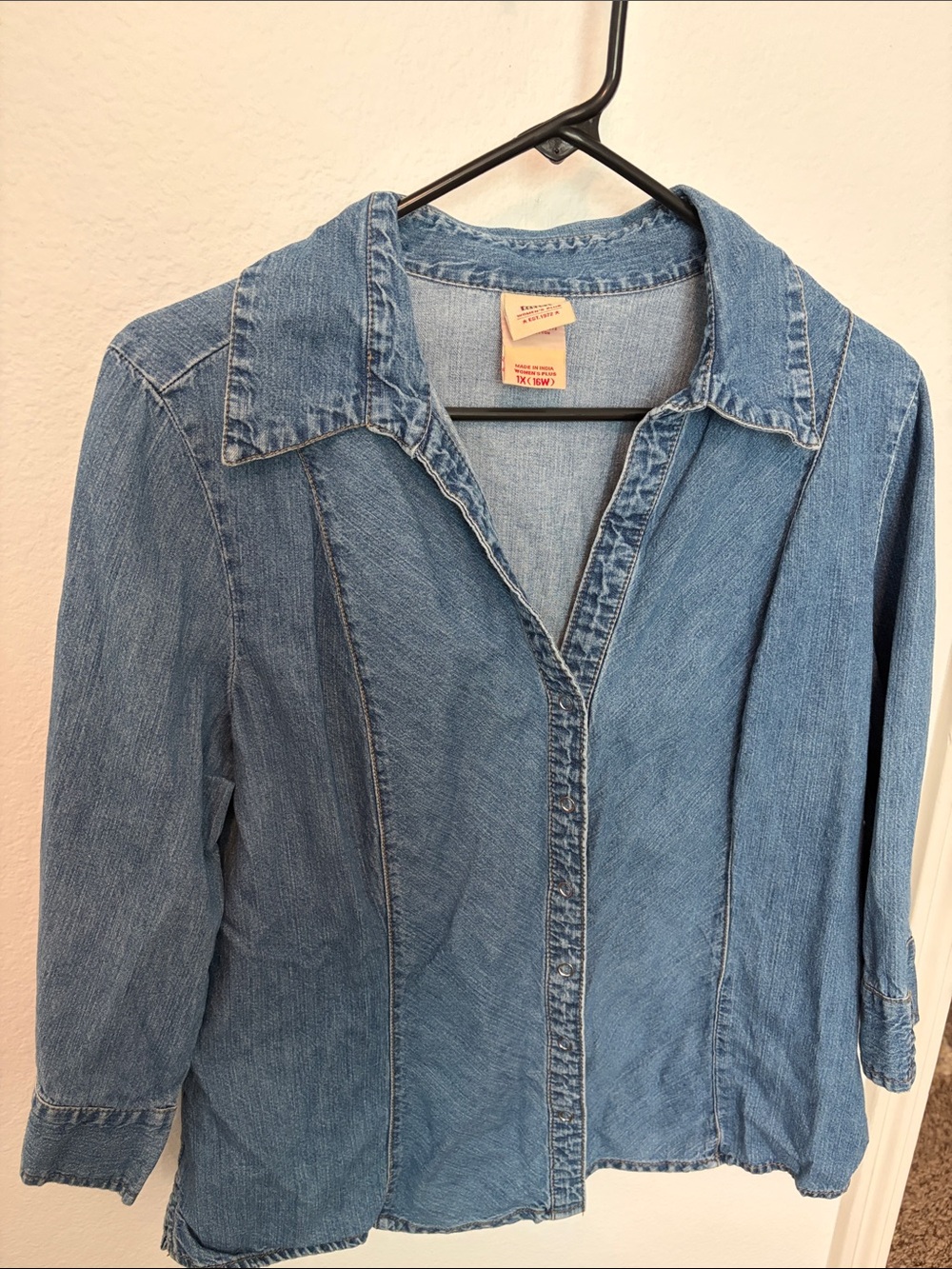 Faded Glory Light Blue Denim Shirt Jacket